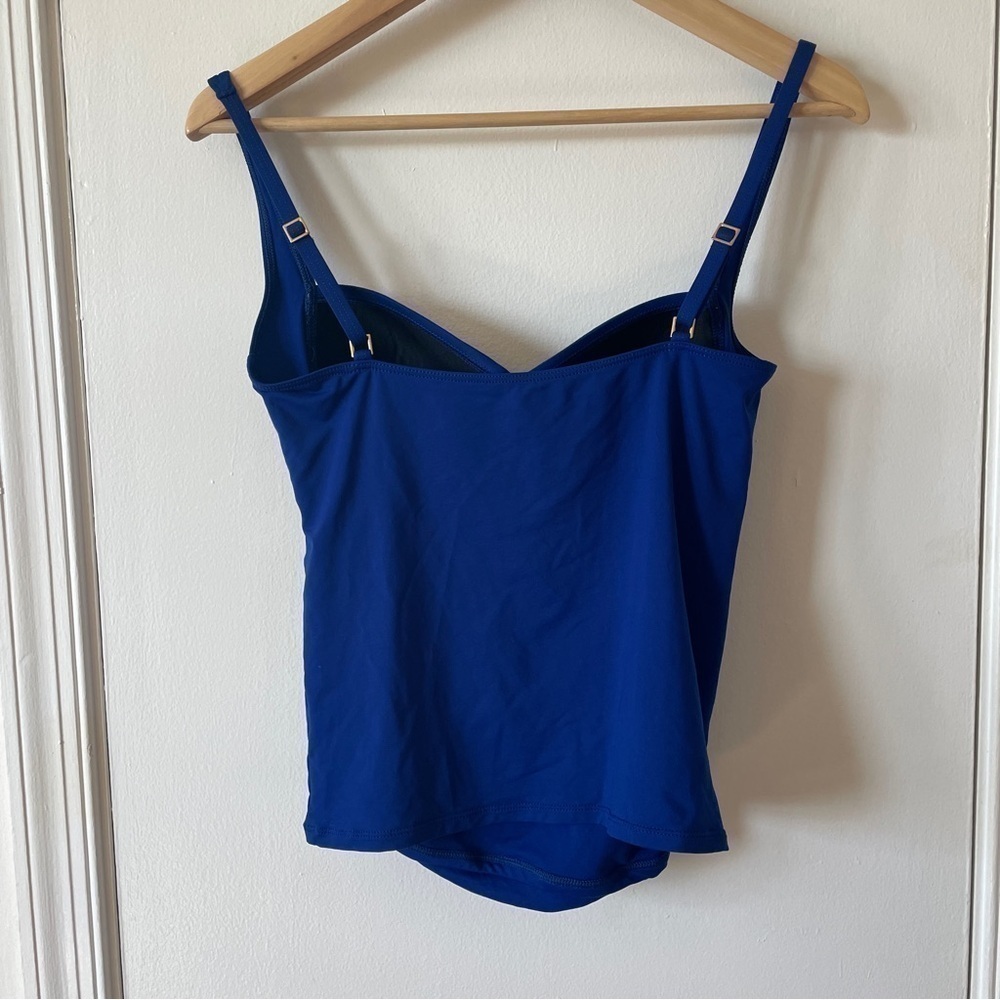 La Blanca Blue Island Goddess Twist Bandeaukini Swimsuit Top Tank 8 - Picture 5 of 9